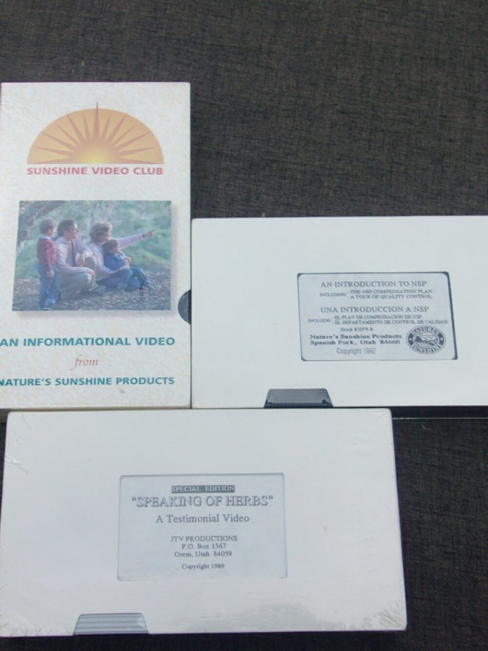 Natures Sunshine Products 4 Brand New VHS Videotapes / Sealed.